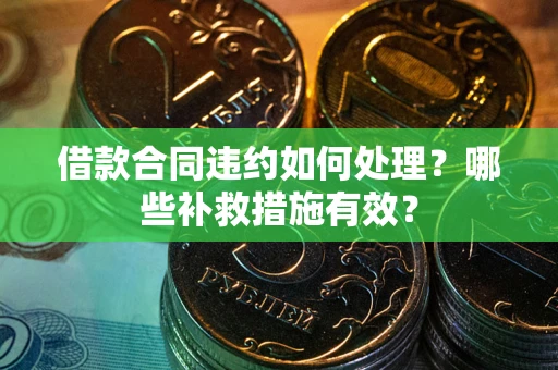 济南借款合同违约如何处理？哪些补救措施有效？
