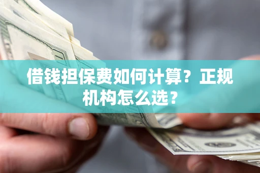 济南借钱担保费如何计算？正规机构怎么选？