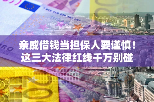 济南亲戚借钱当担保人要谨慎！这三大法律红线千万别碰